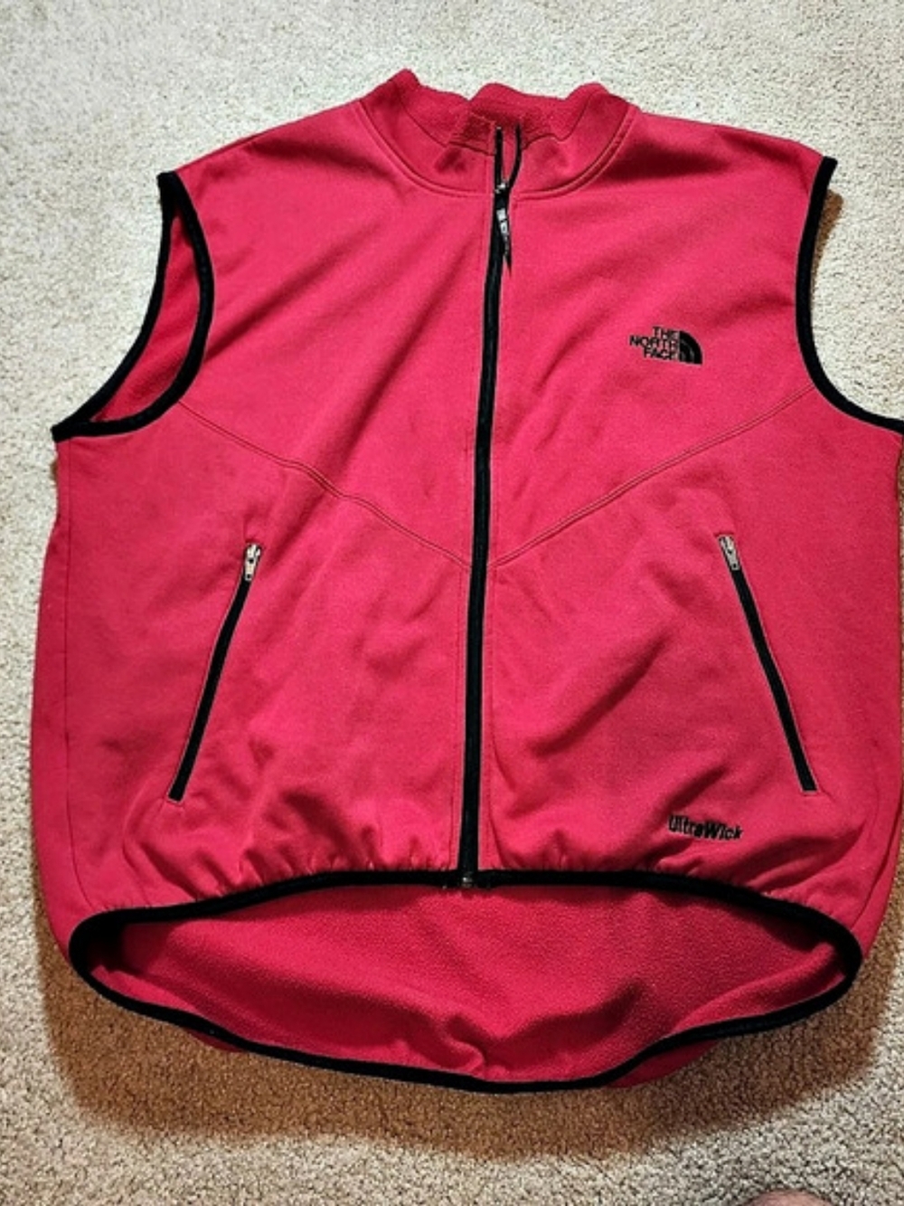 The North Face UltraWick Fleece Vest Men's Red Large
